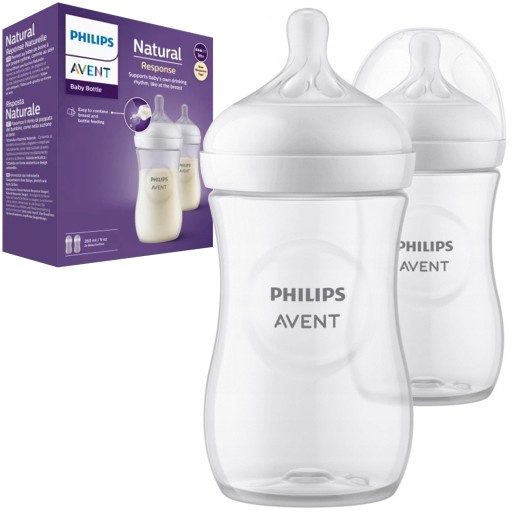 2 x Butelka do karmienia Avent Natural 260 ml