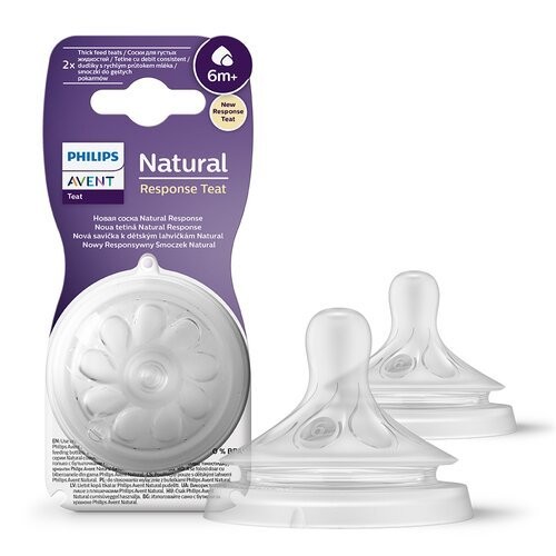 AVENT NATURAL RESPONSE SMOCZEK DO GĘSTYCH POKARÓW KASZEK BUTELKI 2szt 6m+
