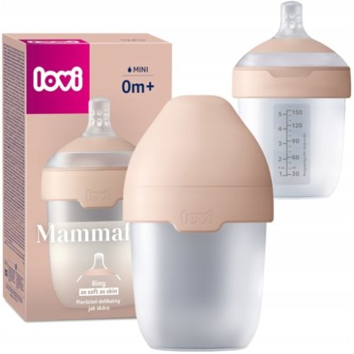 BUTELKA DO KARMIENIA LOVI MAMMAFEEL 150ml ZE SMOCZKIEM DYNAMICZNYM 0m+