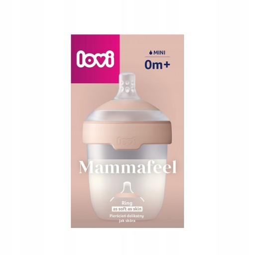 BUTELKA DO KARMIENIA LOVI MAMMAFEEL 150ml ZE SMOCZKIEM DYNAMICZNYM 0m+