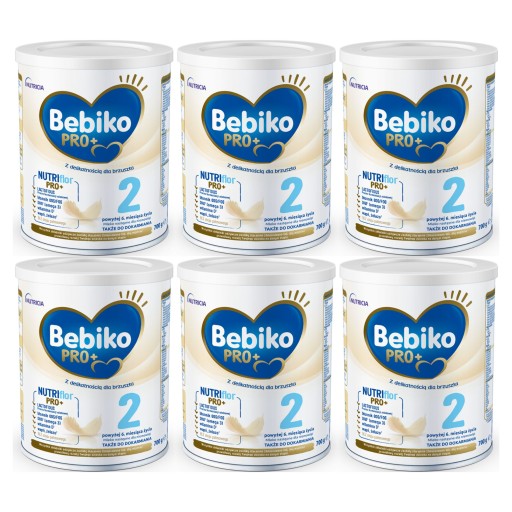 Bebiko Pro+ 2 mleko modyfikowane powyżej 6. miesiąca życia Zestaw 6x 700 g