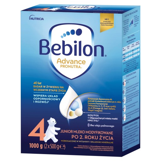 Bebilon 4 Advance Pronutra Junior Formuła na bazie mleka po 2. roku 2x1000g