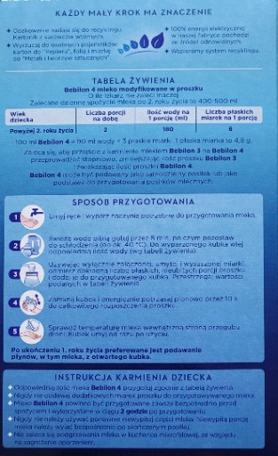 Bebilon 4 Advance Pronutra Junior Formuła na bazie mleka po 2. roku 2x1000g