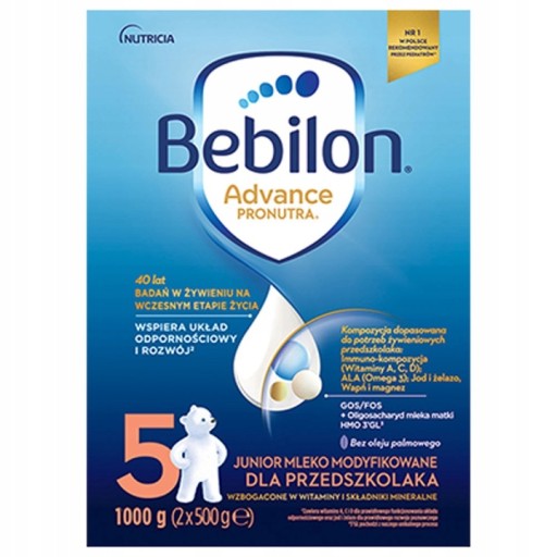 Bebilon 5 Advance Pronutra Formuła na bazie mleka dla przedszkolaka 2x1000g