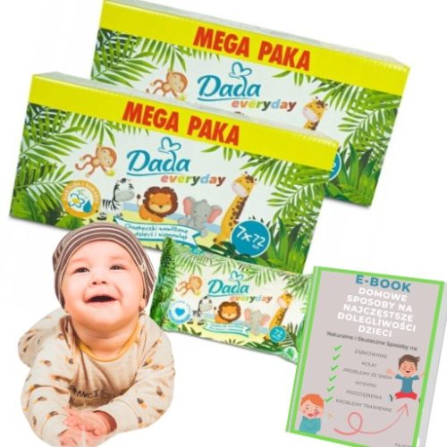 CHUSTECZKI NAWILŻANE DADA MOKRE ZESTAW 14x72 MEGA PAKA 1008szt+EBOOK GRATIS