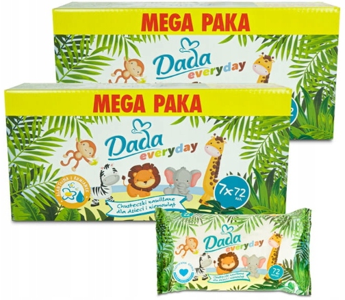 CHUSTECZKI NAWILŻANE DADA MOKRE ZESTAW 14x72 MEGA PAKA 1008szt+EBOOK GRATIS