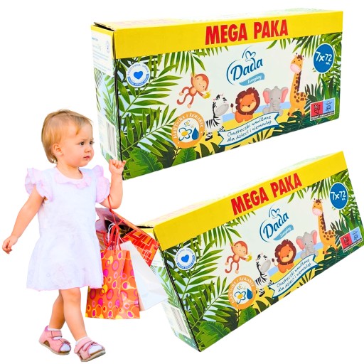 CHUSTECZKI NAWILŻANE DADA MOKRE ZESTAW 14x72 MEGA PAKA 1008szt+EBOOK GRATIS
