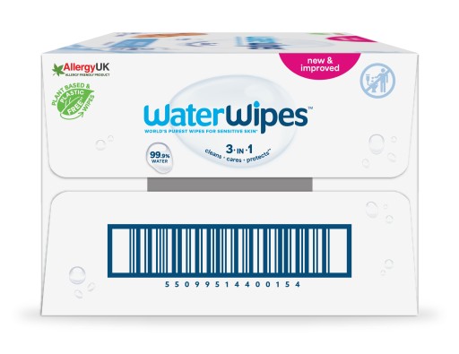 Chusteczki nawilżane 99,9% wody WaterWipes BIO 9x60 dla dzieci