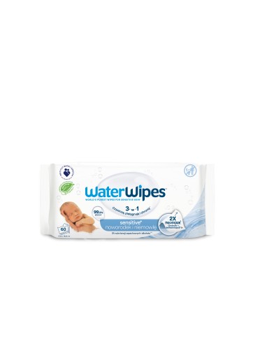 Chusteczki nawilżane 99,9% wody WaterWipes BIO 9x60 dla dzieci