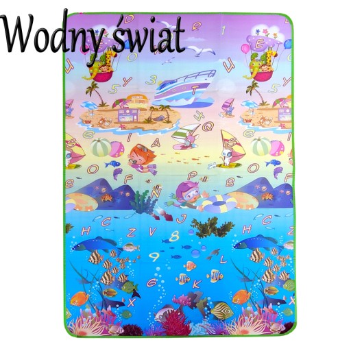 DUŻA MATA EDUKACYJNA PIANKOWA KOC PIKNIKOWY GRUBA 120 x180 cm DLA DZIECI XL