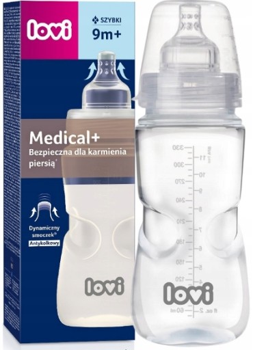 Lovi Butelka Medical 330ml + Smoczek 9m+ 21/561