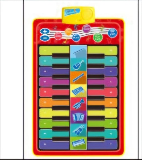 MATA DO TAŃCZENIA MUZYCZNA ELEKTRONICZNA PIANINO GRA DLA CAŁEJ RODZINY XXL