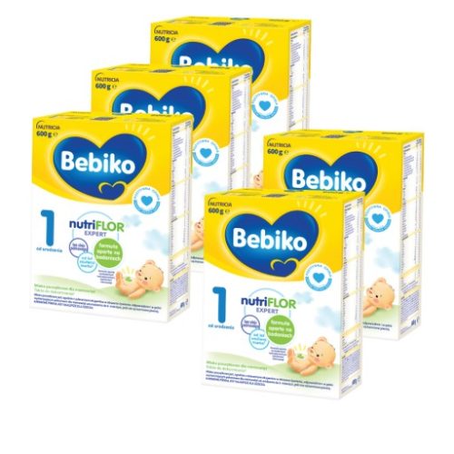 Mleko Bebiko 1 początkowe dla niemowląt od urodzenia 5x600g