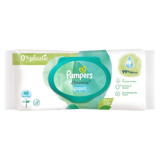 PAMPERS Harmonie AQUA Chusteczki nawilżane dla dzieci op. 24x48 szt