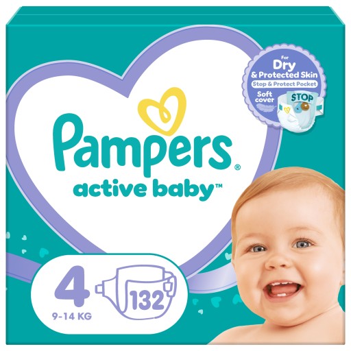 PIELUSZKI PAMPERS ACTIVE BABY ROZMIAR 4 SZT. 132