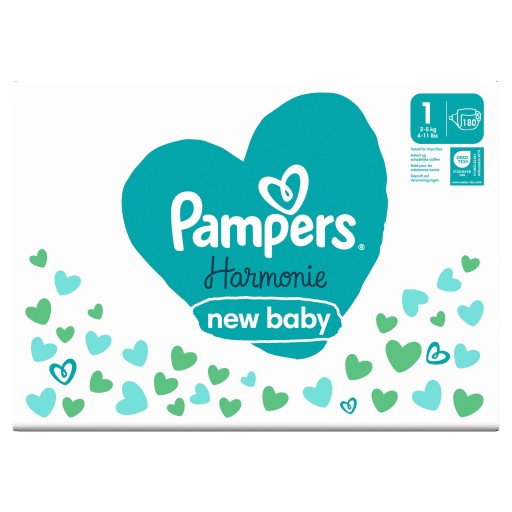 Pampers Harmonie Rozmiar 1 180 szt. Pieluszki Miesięczny zapas