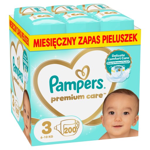 Pampers Premium Care 3 2x200 szt. 6-10 kg Pieluszki Miesięczny zapas