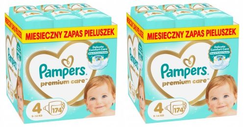 Pampers Premium Care 4 2x174 szt. 9-14 kg Pieluszki Miesięczny zapas