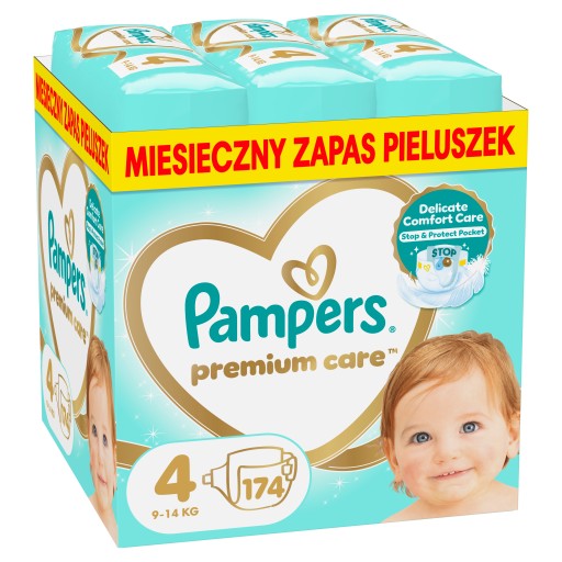 Pampers Premium Care 4 2x174 szt. 9-14 kg Pieluszki Miesięczny zapas