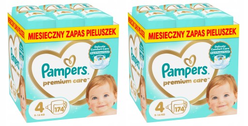 Pampers Premium Care 4 2x174 szt. 9-14 kg Pieluszki Miesięczny zapas