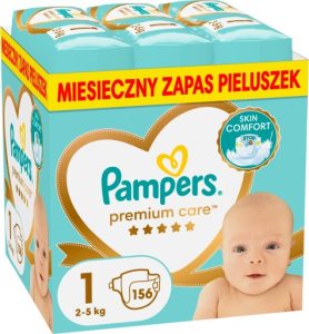 Pampers Premium Care Pieluszki, rozmiar 1, 2-5 kg, 156 szt.