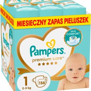 Pampers Premium Care Pieluszki, rozmiar 1, 2-5 kg, 156 szt.