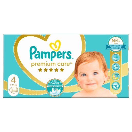 Pampers Premium Care pieluszki pieluchy rozmiar 4, 104 szt, 9-14kg
