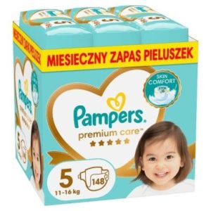 Pieluchy PAMPERS Premium Care Monthly Box 5 Junior (148 szt.)