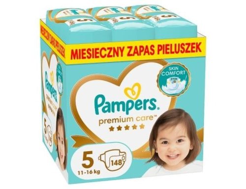Pieluchy PAMPERS Premium Care Monthly Box 5 Junior (148 szt.)