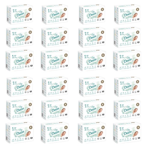Pieluszki Dada 1 Białe Pieluchy PureCare Pampersy Rozmiar 1 2-5 kg 24x23szt