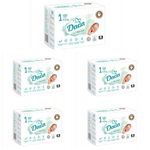 Pieluszki Dada Pure Care Rozmiar 1 115szt.