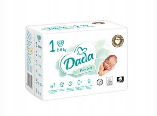 Pieluszki Dada Pure Care Rozmiar 1 69 szt.