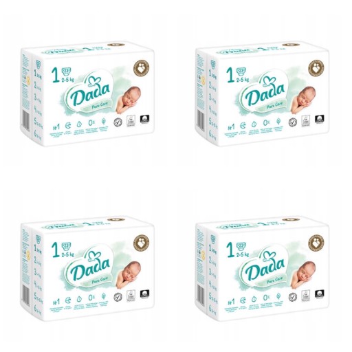 Pieluszki Dada Pure Care Rozmiar 1 92 szt.