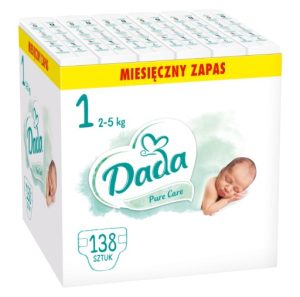 Pieluszki Dada Pure Care rozmiar 1 2-5 kg 138 szt.