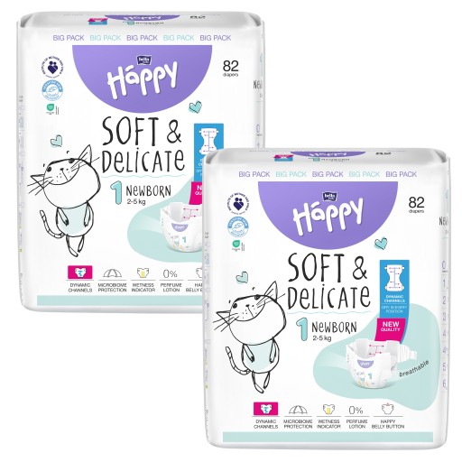 ZESTAW Pieluszki Bella Happy 1 Newborn 82 szt.