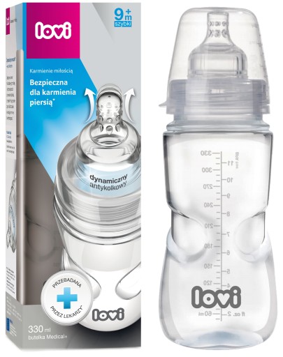 Lovi Butelka Medical 330ml + Smoczek 9m+ 21/561